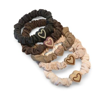 Haarelastieken heart set/5