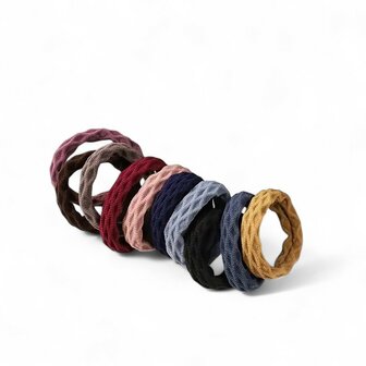 Set haarelastieken wafel - 20 stuks