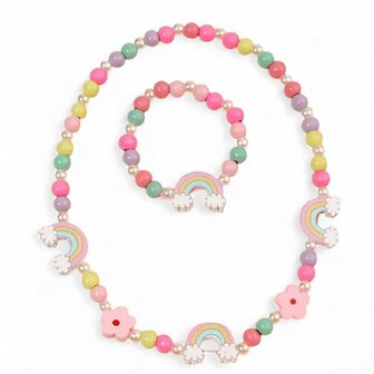 Sieradenset pink rainbows