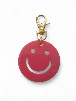 Tas/sleutelhanger happy - Roze 