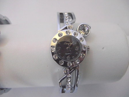 Klemband horloge (zwart)