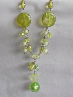 Groene kralen ketting