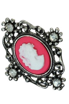 Ring met cameo roze