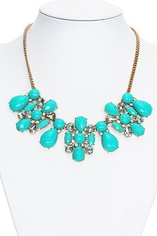 Statement ketting blauw 