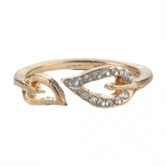 Ring leaf goud