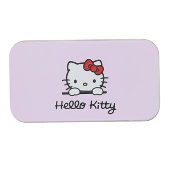 Hello kitty make-up kwasten in blikje roze