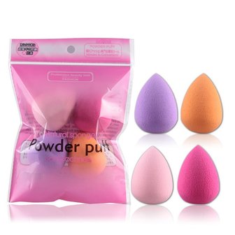 Make-up sponzen/powder puff set druppelvormig