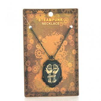 Steampunk ketting handen