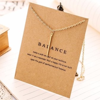 Giftcard met ketting &quot;Balance&quot;