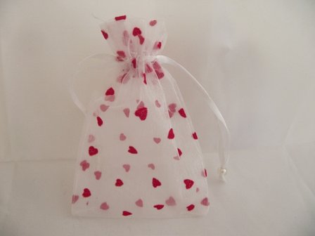 Organza zakjes &quot;hearts&quot;  