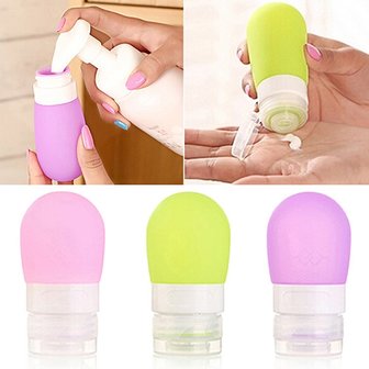 Silicone reisflesjes 80 ML - Div kleuren