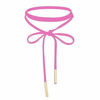 Wikkel choker - Roze