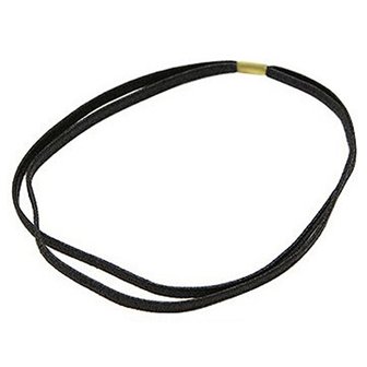 Dubbele elastische haarband - Zwart