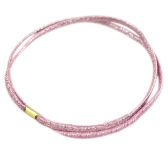 Dubbele elastische haarband - Roze
