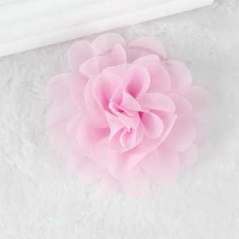 Haarspeldje organza bloem - roze