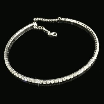 Strass choker 1 rij