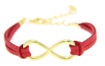 Armband infinity - rood