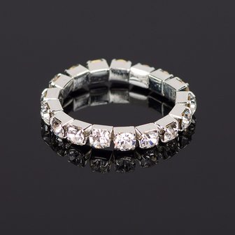 Elastische strass ring 