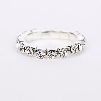 Elastische strass ring 