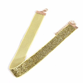 Choker glitter - Goud