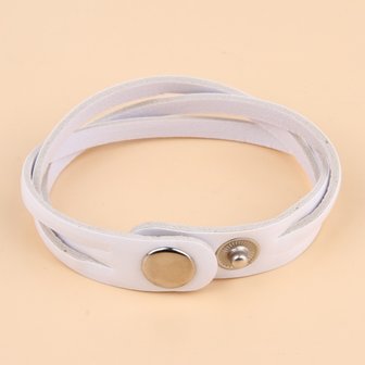 Gevlochten armband - wit