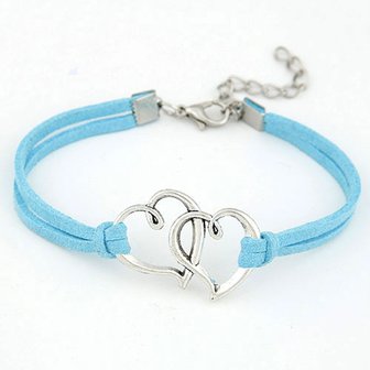 Armband heart - blauw