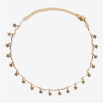 Choker &quot;stars&quot; Goud