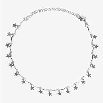 Choker &quot;stars&quot; Zilver