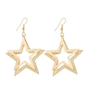 Oorbellen stars - Goud