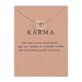 Giftcard met ketting &quot;Karma&quot;