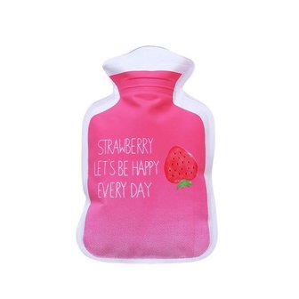 Handwarmer / mini kruik -  roze/aardbei