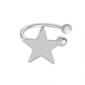 Earcuff star - zilver