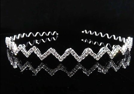 Haarband zigzag strass