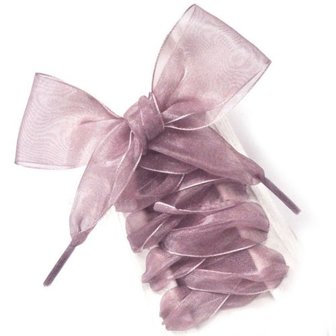 Brede Organza veters  - Oud roze