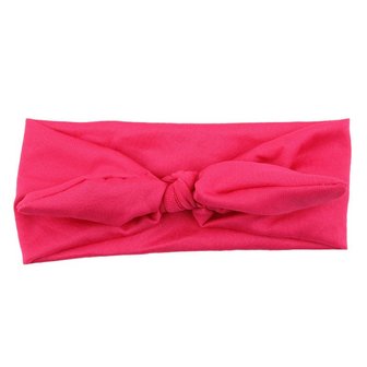 Baby/kinder haarband knoop - Hard roze