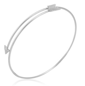 Bangle armband arrow - zilver