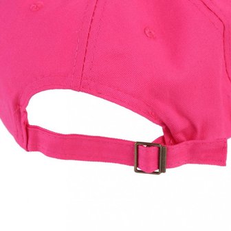 Cap/pet  zilveren studs - Hard Roze