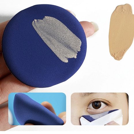 Make up sponsjes rond in gebruik