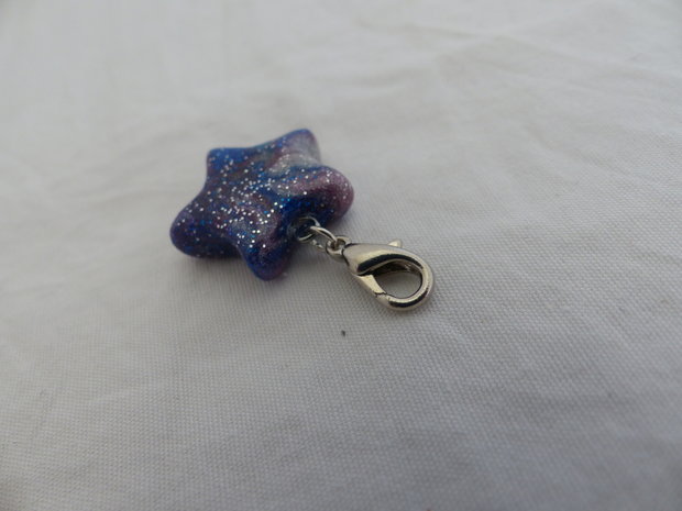 Handmade galaxy ster bedel 