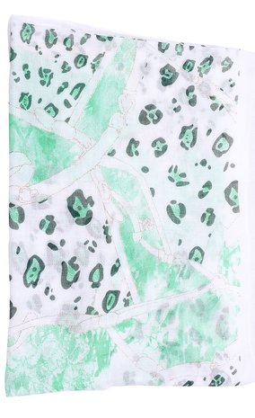 Sjaal luipaard print glitter - Groen