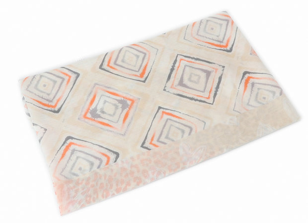 Sjaal aztek-stars-animal motief - Bruin/oranje/beige