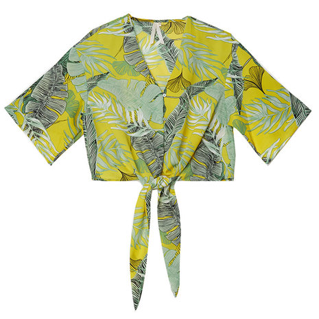 Blouse summer leaves