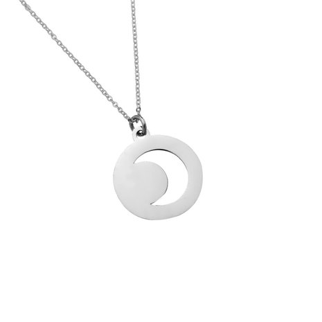 Ketting moon stainless steel - zilver