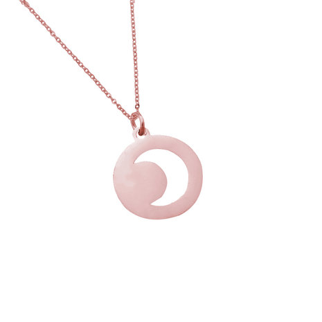 Ketting moon stainless steel - Goud