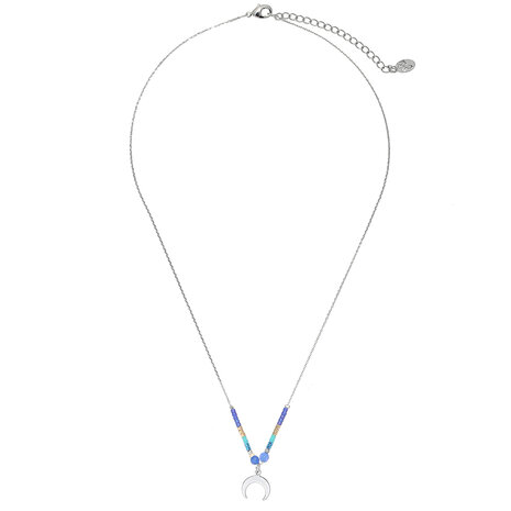 Ketting beaded moon - Blauw