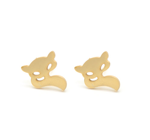 Giftcard met oorbellen - Foxy goud