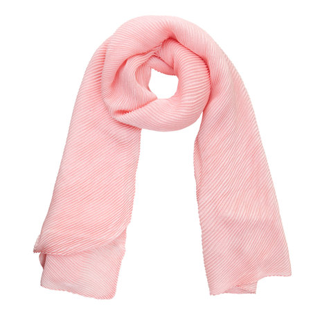 Sjaal plisse - Zacht roze