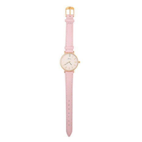 Horloge little time - Roze/Goud