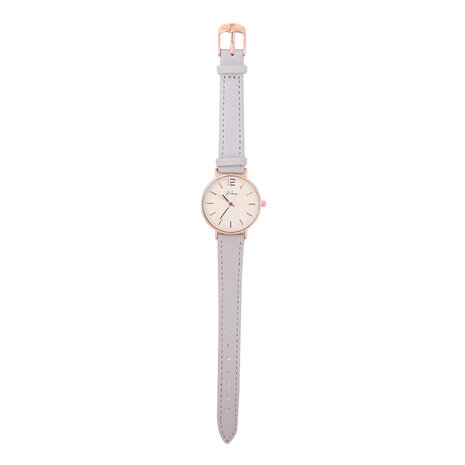 Horloge little time - Grijs/Rose gold