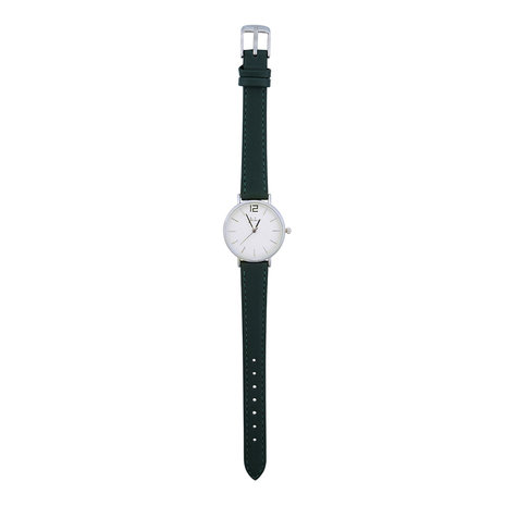 Horloge little time - Groen/Zilver